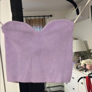 Double Zero Lilac Ribbed Knit Tank Top